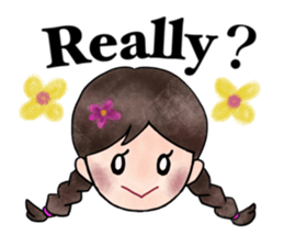 Children of stylish hair sticker #2181646