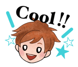 Children of stylish hair sticker #2181647