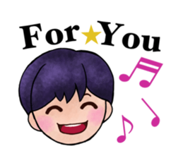 Children of stylish hair sticker #2181648