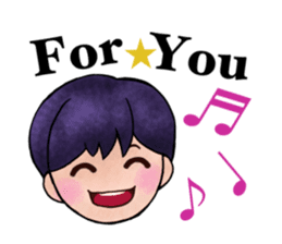 Children of stylish hair sticker #2181648