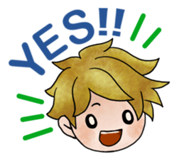 Children of stylish hair sticker #2181650