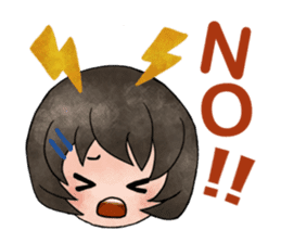 Children of stylish hair sticker #2181651