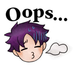 Children of stylish hair sticker #2181652