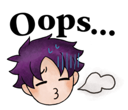 Children of stylish hair sticker #2181652