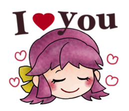 Children of stylish hair sticker #2181656