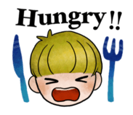 Children of stylish hair sticker #2181657