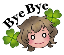 Children of stylish hair sticker #2181664