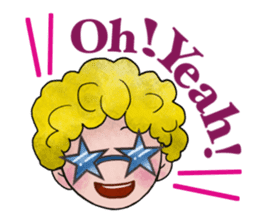 Children of stylish hair sticker #2181668