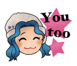 Children of stylish hair sticker #2181671