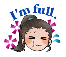 Children of stylish hair sticker #2181672