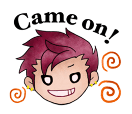 Children of stylish hair sticker #2181676