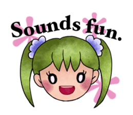 Children of stylish hair sticker #2181677