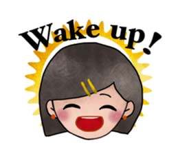 Children of stylish hair sticker #2181679