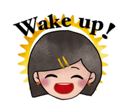 Children of stylish hair sticker #2181679