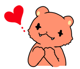 Bear and salmon sticker #2181834