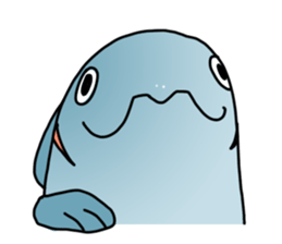 Bear and salmon sticker #2181853