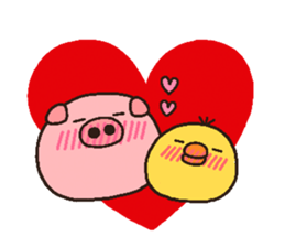 pig heart 10 sticker #2182378