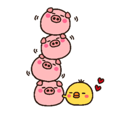 pig heart 10 sticker #2182412