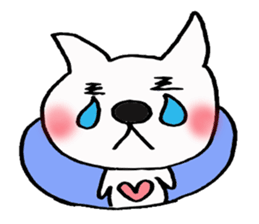 Lavrin white cat sticker #2182779