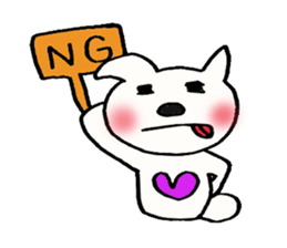 Lavrin white cat sticker #2182781