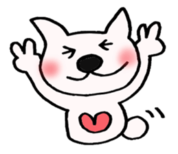 Lavrin white cat sticker #2182786