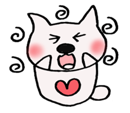 Lavrin white cat sticker #2182787