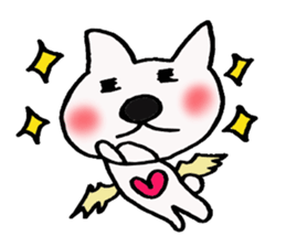 Lavrin white cat sticker #2182791