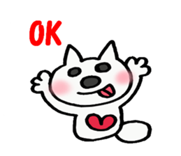 Lavrin white cat sticker #2182793