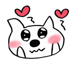 Lavrin white cat sticker #2182794