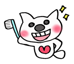 Lavrin white cat sticker #2182798