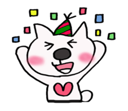 Lavrin white cat sticker #2182799