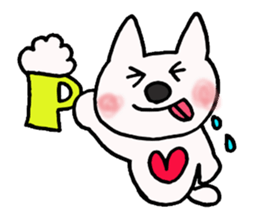 Lavrin white cat sticker #2182801