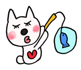 Lavrin white cat sticker #2182803