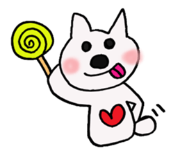 Lavrin white cat sticker #2182808