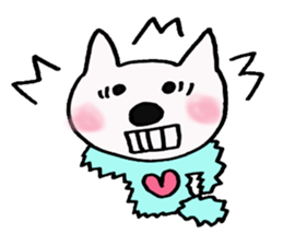 Lavrin white cat sticker #2182809