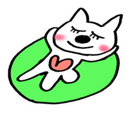 Lavrin white cat sticker #2182810