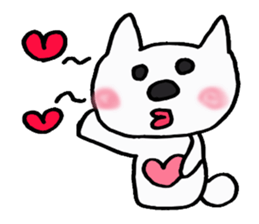 Lavrin white cat sticker #2182812