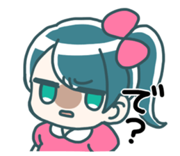 Side tail girl sticker #2183696