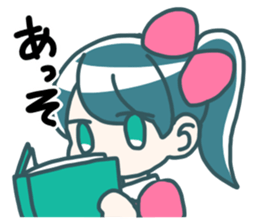 Side tail girl sticker #2183697