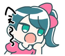 Side tail girl sticker #2183698