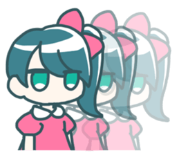 Side tail girl sticker #2183700