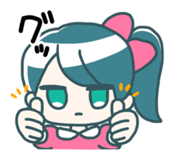 Side tail girl sticker #2183701