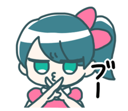 Side tail girl sticker #2183702