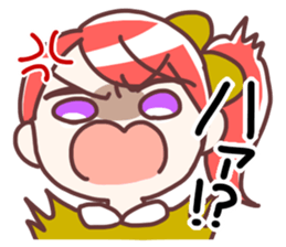 Side tail girl sticker #2183704