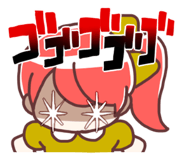 Side tail girl sticker #2183705