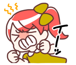 Side tail girl sticker #2183708