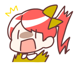 Side tail girl sticker #2183709