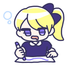 Side tail girl sticker #2183712