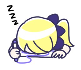 Side tail girl sticker #2183713