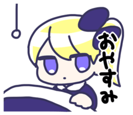 Side tail girl sticker #2183714